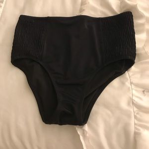 Black high waisted bikini bottoms